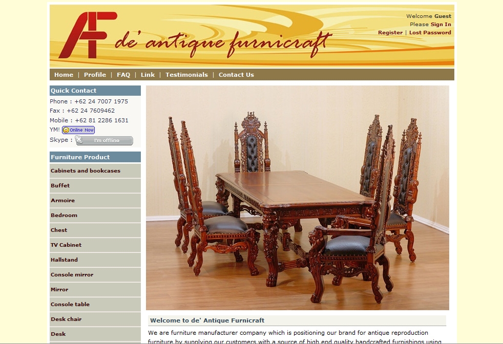 portfolio : De Antique Furniture